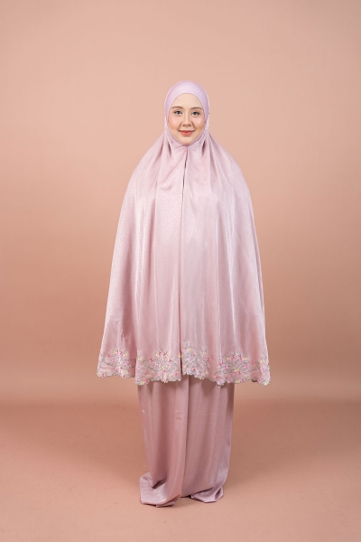 TELEKUNG JACQUARD SULAM IMAN-DUSTY PINK