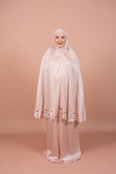 TELEKUNG JACQUARD SULAM IMAN-ROSY BROWN