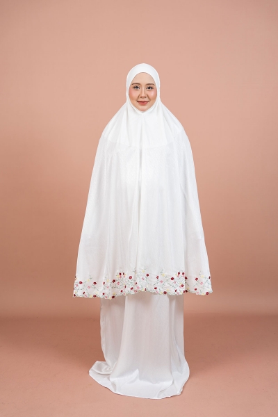 TELEKUNG JACQUARD SULAM IMAN-WHITE
